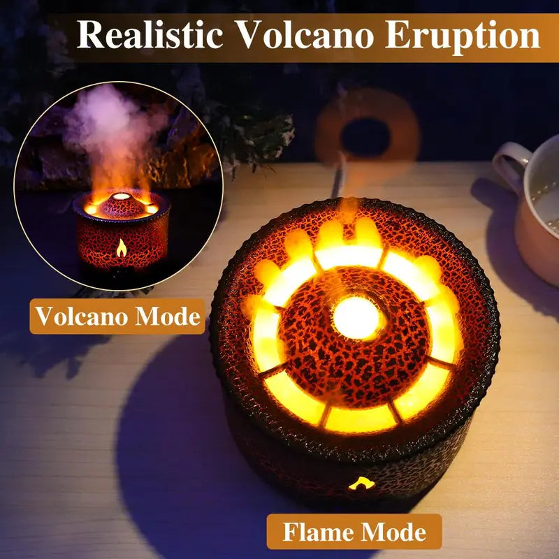 Portable Aroma Diffuser for Summer Gift, Simulated Volcano Design Essential Oil Diffuser, Air Humidifier Table Lamp for Room Decor, Decorative Fragrance Air Humidifier with Night Light, Mist Maker, Back to School Gifts