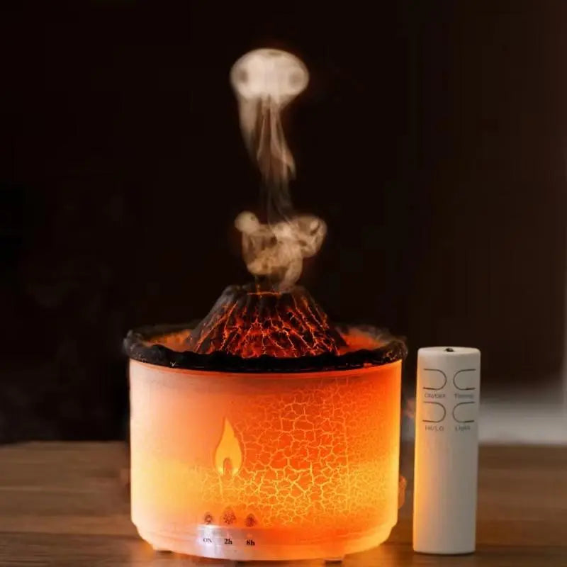 Portable Aroma Diffuser for Summer Gift, Simulated Volcano Design Essential Oil Diffuser, Air Humidifier Table Lamp for Room Decor, Decorative Fragrance Air Humidifier with Night Light, Mist Maker, Back to School Gifts