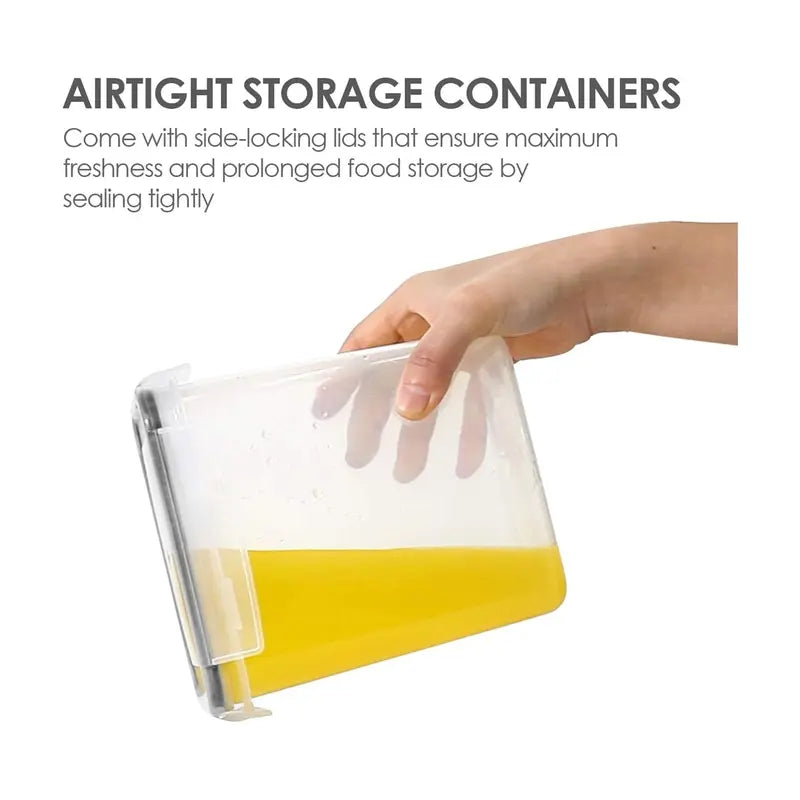 Airtight Food Storage Containers Set with Labels and Silicone Utensils