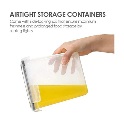 Airtight Food Storage Containers Set with Labels and Silicone Utensils